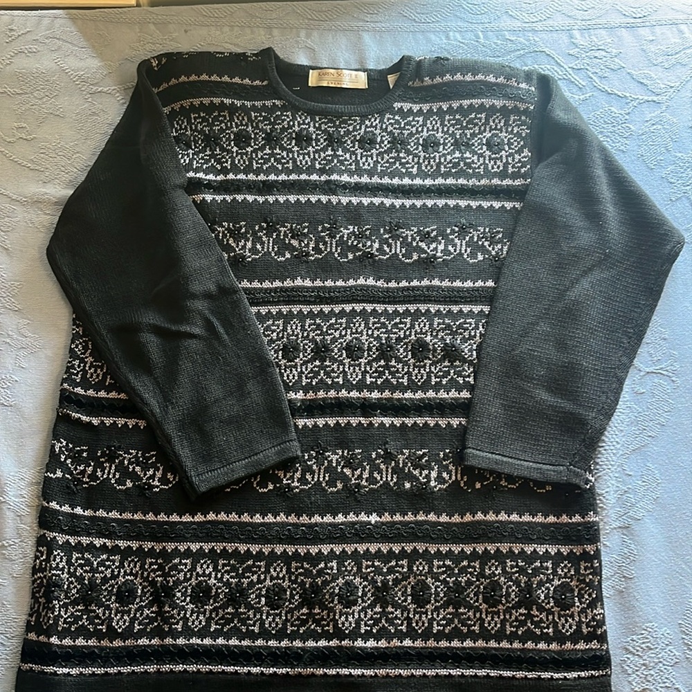 Women’s beaded sweater Sz 2x